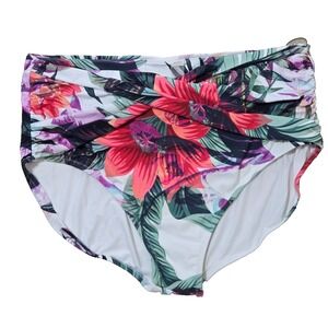 Calia Cross Front‎ High Rise Bottom Women's 2X Botanical Island NWT